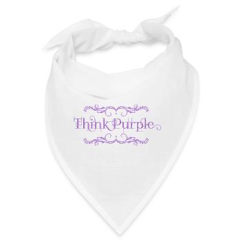 Think Purple - Bandana - Weiß - Vorne