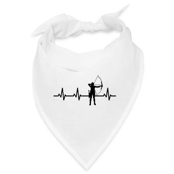 Bogensport Mädchen Kardiogramm - Bandana - Weiß - Vorne