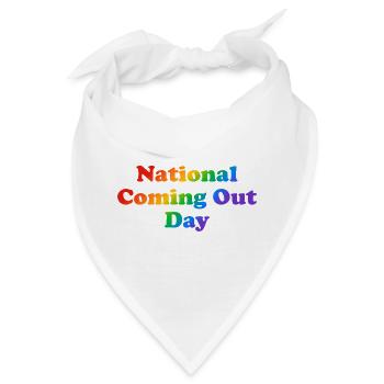 Nationaler Coming-Out-Tag Gay LGBT Pride - Bandana - Weiß - Vorne