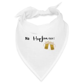Na Hopfen tlich! Lustiges Bier-Motiv - Bandana - Weiß - Vorne