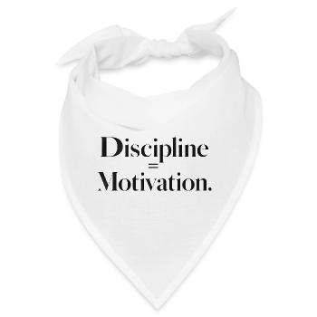 Disziplin Motivation Typografie - Bandana - Weiß - Vorne