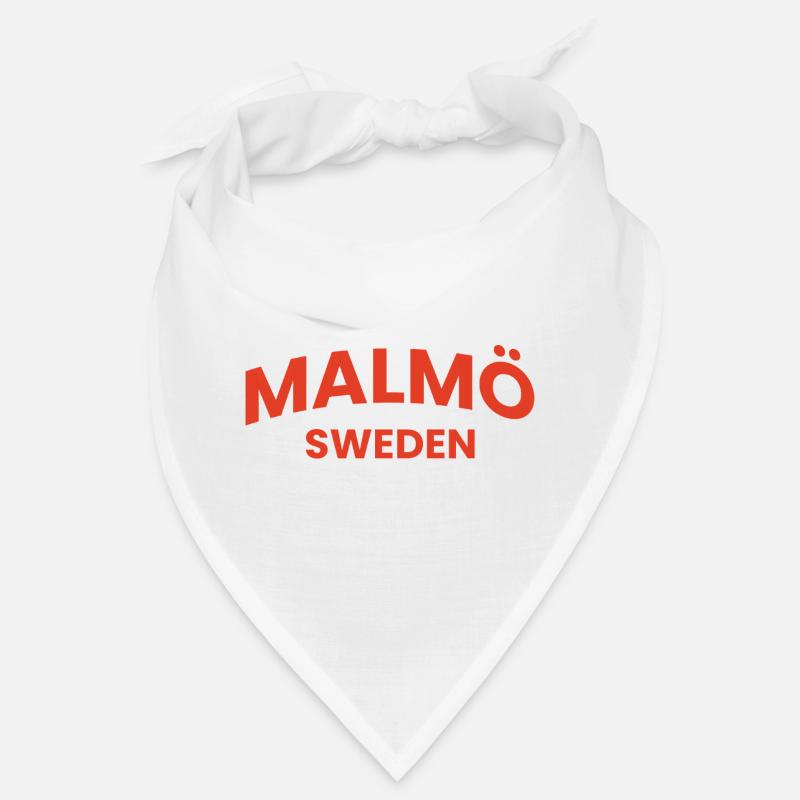 Malmö Red Typography Bandana