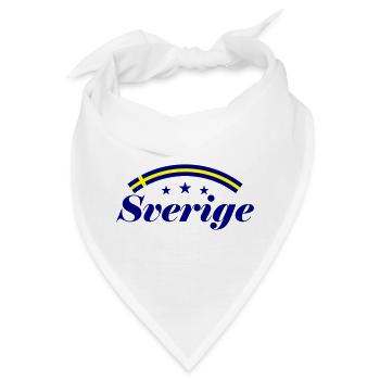 Schweden Fahne Sverige - Bandana - Weiß - Vorne