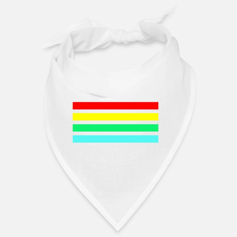 Retro neon arc stripe composition Bandana