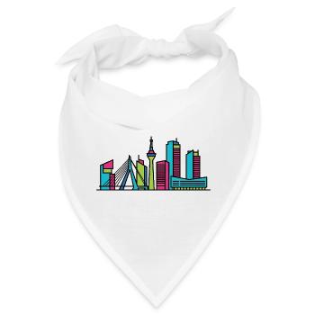Amsterdam City Skyline Canal beherbergt Linienzeichnungen - Bandana - Weiß - Vorne