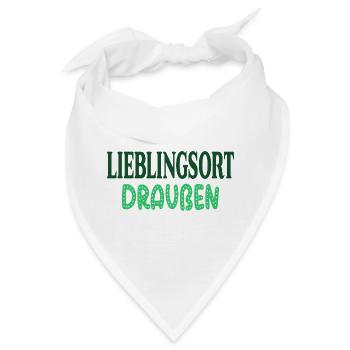 Wohlbefinden Lieblingsort Draussen - Bandana - Weiß - Vorne