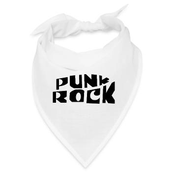Punkrock Mutige Typografie - Bandana - Weiß - Vorne