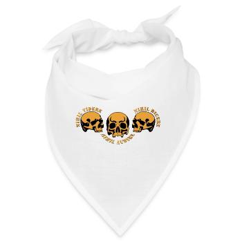Drei Schädel – Schädel-Trio - Bandana - Weiß - Vorne