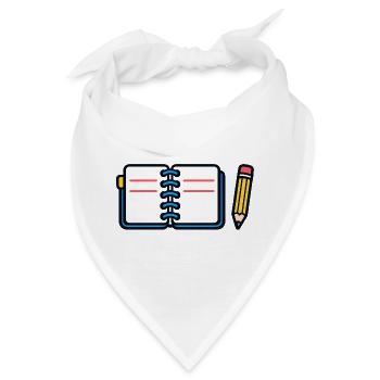 Fußball Notizbuch Schnüre - Bandana - Weiß - Vorne