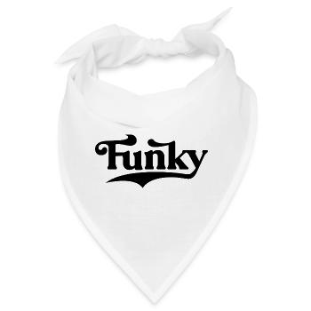 Funky Music Fettes Typografiedesign - Bandana - Weiß - Vorne