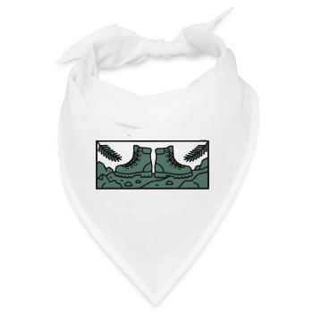 Wanderschuhe Berge Wandern Wandergruppe Outdoor - Bandana - Weiß - Vorne