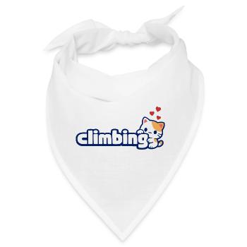 Süßes Kätzchen, ich liebe Klettern, Katzenliebhaber, Bouldern - Bandana - Weiß - Vorne