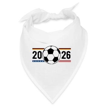Fußball Flagge 2026 - Bandana - Weiß - Vorne