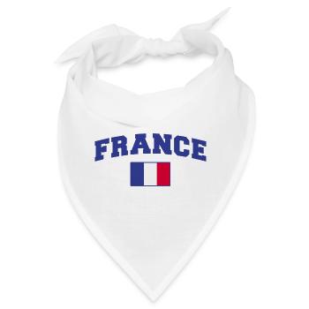 Frankreich Fan - Bandana - Weiß - Vorne