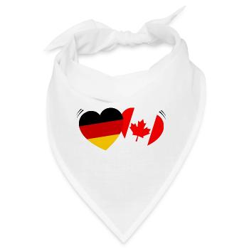 Herzflaggen Deutsch-Canada - Bandana - Weiß - Vorne