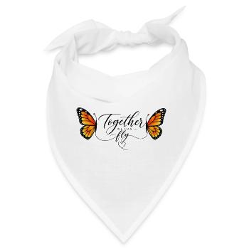 Together We Can Fly – Freundschafts-Shirt - Bandana - Weiß - Vorne