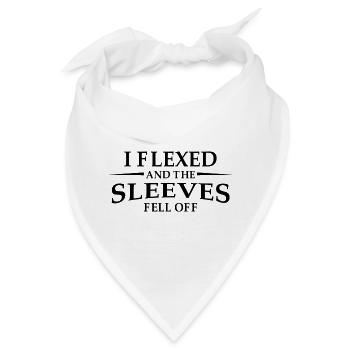 Ich habe gespannt und die Ärmel sind runtergefallen – lustiges Fitnessgeschenk - Bandana - Weiß - Vorne