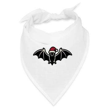 Fledermaus Weihnachtsmann Icon - Bandana - Weiß - Vorne