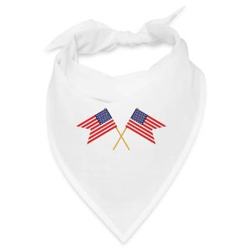 Flagge der Vereinigten Staaten - Bandana - Weiß - Vorne