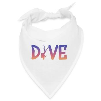 Dive - Diver Silhouette - Bandana - Weiß - Vorne