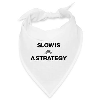 Schildkroete - Slow Is A Strategy - Reptilien - Bandana - Weiß - Vorne