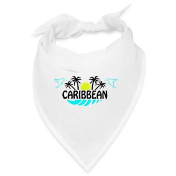 Sonnenhummingbird Neon Silhouette - Bandana - Weiß - Vorne
