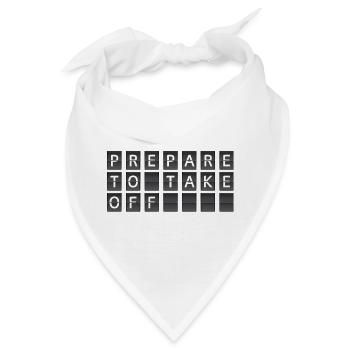 Bereit zum Abflug - Bandana - Weiß - Vorne