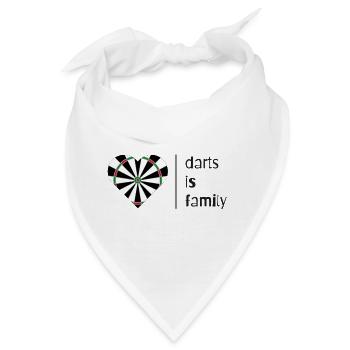 Darts is family (dark) - Bandana - Weiß - Vorne