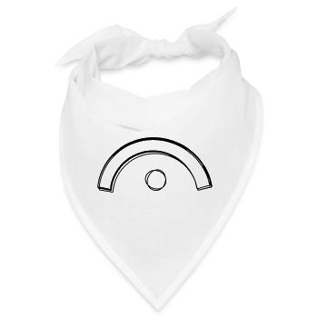 Fermate handgezeichnet - Bandana - Weiß - Vorne
