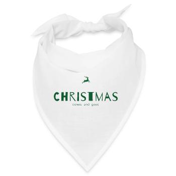 Christmas Comes and Goes – Minimalistisch - Bandana - Weiß - Vorne
