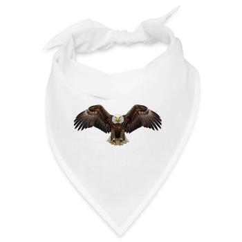 Schwebende Flügel des Weißkopfseeadlers - Bandana - Weiß - Vorne