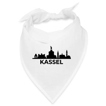 Kassel Wahrzeichen Silhouette skyline - Bandana - Weiß - Vorne