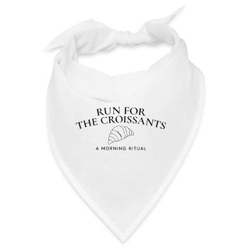 Run for the Croissants – Laufen & Café-Lebensstil - Bandana - Weiß - Vorne