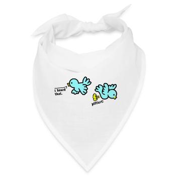 when birds fart - Bandana - Weiß - Vorne