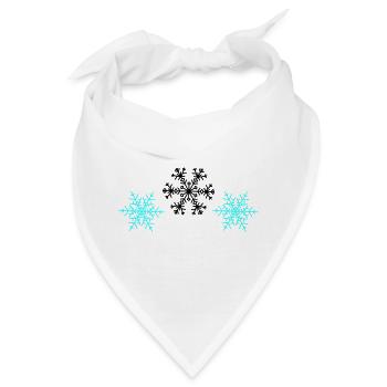 Schneeflocken - Bandana - Weiß - Vorne