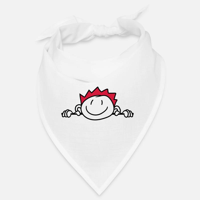 cache mur mur face face tête enfant peint kri Bandana