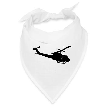 Bell UH-10 silhouette - Bandana - Weiß - Vorne