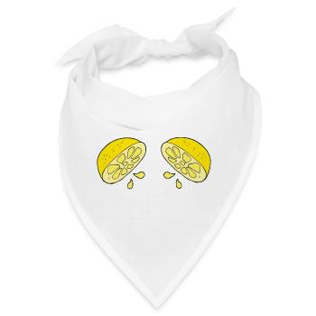 Zitrus Tropfen Duo - Bandana - Weiß - Vorne