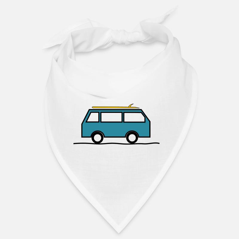 Surf. Vacances. Sport. Van. - Bandana - blanc
