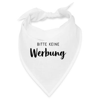Bitte keine Werbung Aufkleber Briefkasten - Bandana - Weiß - Vorne