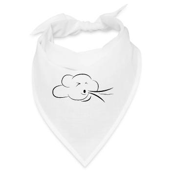 Wolke breath Atmung relax cloud Meditation icon - Bandana - Weiß - Vorne