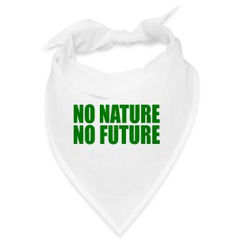 No nature no future - Bandana - Weiß - Vorne