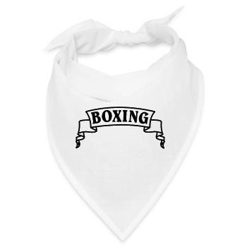 Boxen Boxtext in Wimpel oder Banner - Bandana - Weiß - Vorne