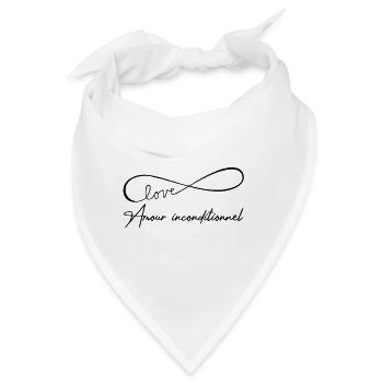 Bedingungslose Liebe - Liebe - Liebe ohne Grenzen - Bandana - Weiß - Vorne