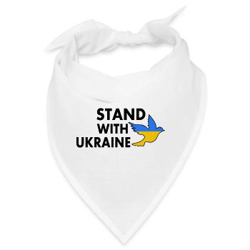 stand with ukraine - Bandana - Weiß - Vorne