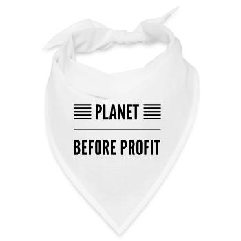 Planet Before Profit - Bandana - Weiß - Vorne