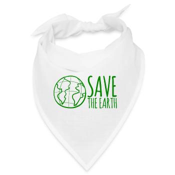 Save The Earth - Bandana - Weiß - Vorne