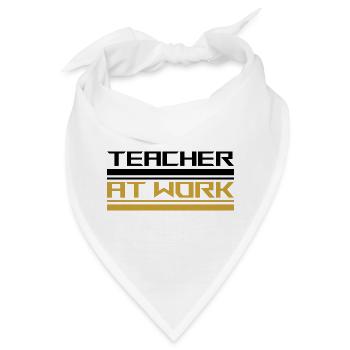 Teacher at work black - Bandana - Weiß - Vorne