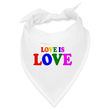 Love is love - Bandana - Weiß - Vorne