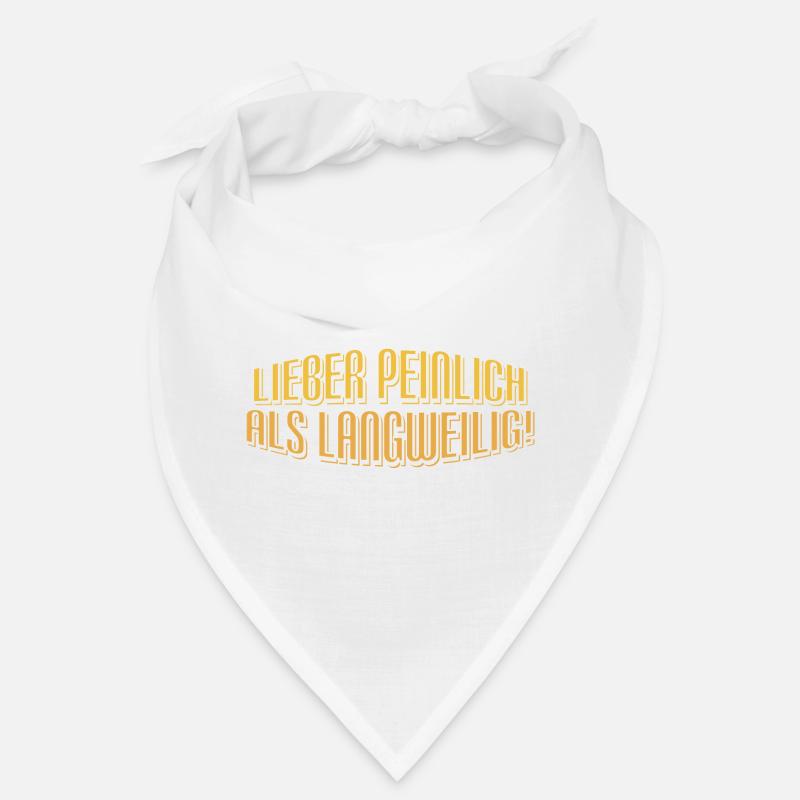 Nicht langweilig - Lustiger Spruch Fun Statement - Bandana - Weiß